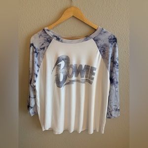 David Bowie 2003 Concert Raglan Tee- 3/4 Sleeve - Size Large- Unisex